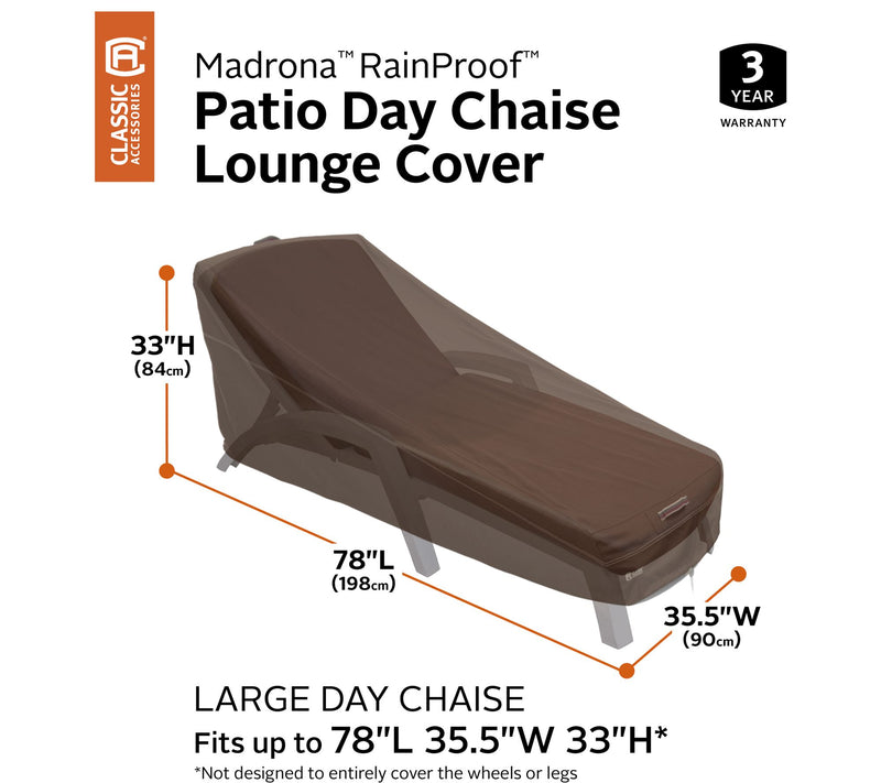 Madrona RainProof Patio Day Chaise Lounge Cover — View 5