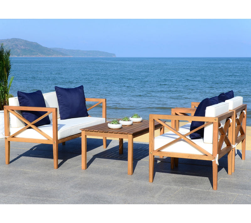 Nunzio 4-Pc Outdoor Patio Set w/Accent Pillowsby Valerie — View 28