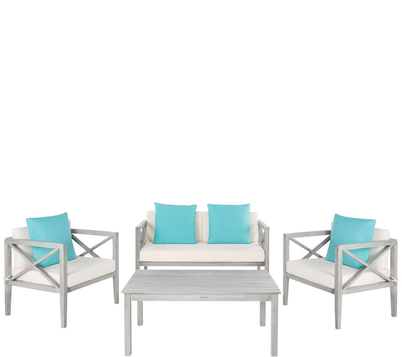 Nunzio 4-Pc Outdoor Patio Set w/Accent Pillowsby Valerie — View 9