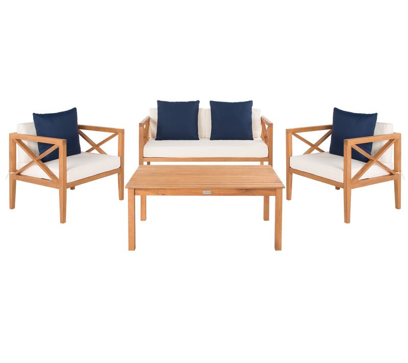 Nunzio 4-Pc Outdoor Patio Set w/Accent Pillowsby Valerie — View 3