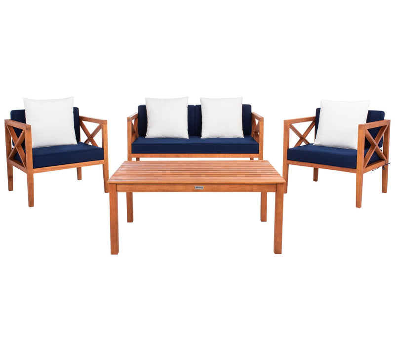 Nunzio 4-Pc Outdoor Patio Set w/Accent Pillowsby Valerie — View 23