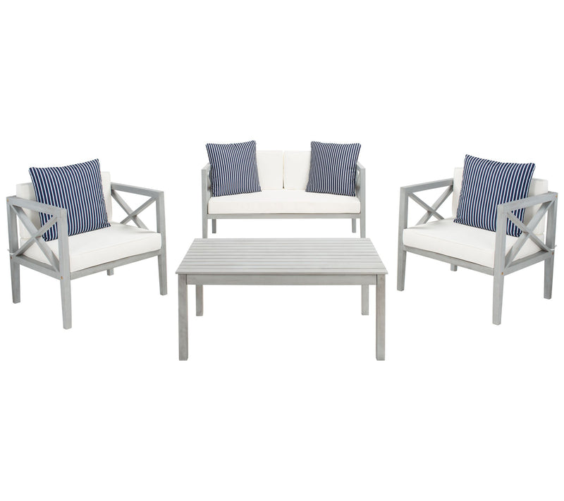 Nunzio 4-Pc Outdoor Patio Set w/Accent Pillowsby Valerie — View 19