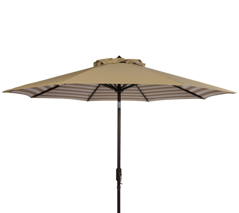 Athens Striped 9' Crank Outdoor Auto Tilt Umbrella by Valerie — View 5