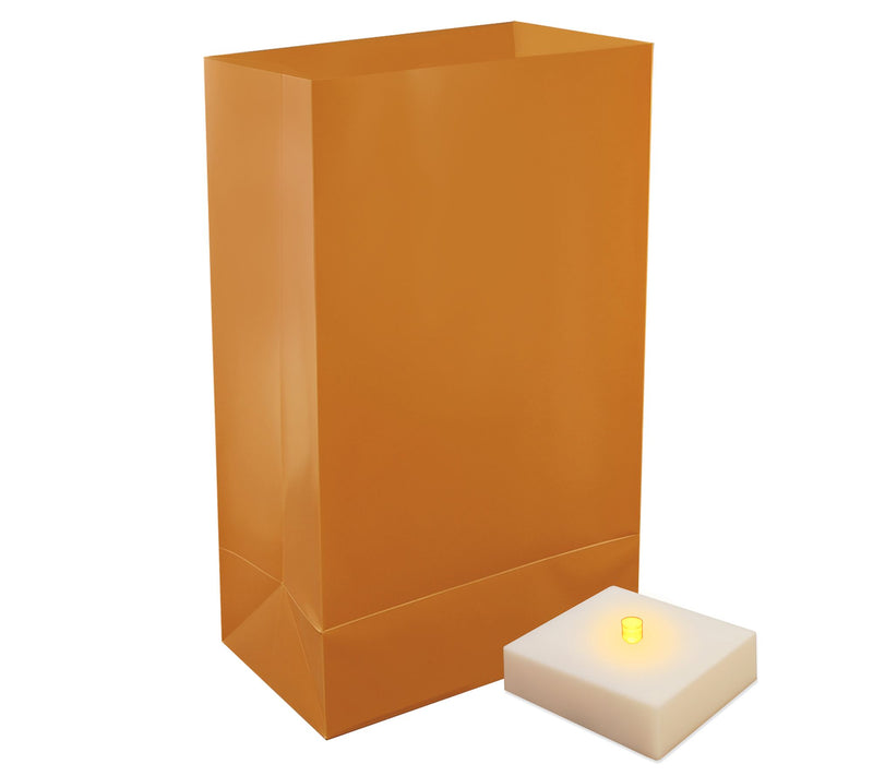 LumaBase Set of 6 Tan LED Luminarias with Timer — Main view
