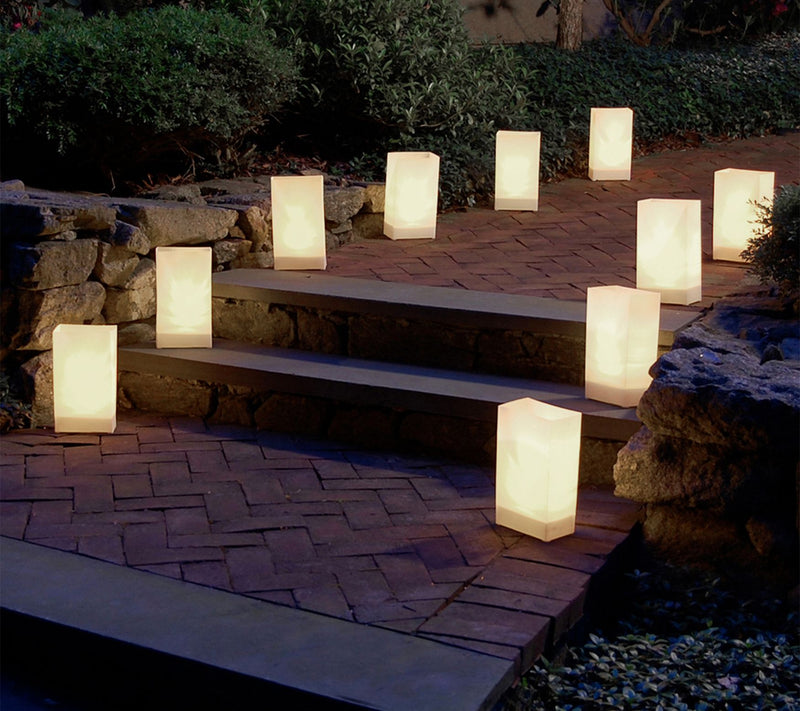 LumaBase 10 White Plastic Luminaria Bags — View 2
