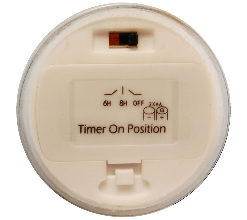 LumaBase Christmas Tree Glass LED Wax Candles Timer, Set of 2 — View 4