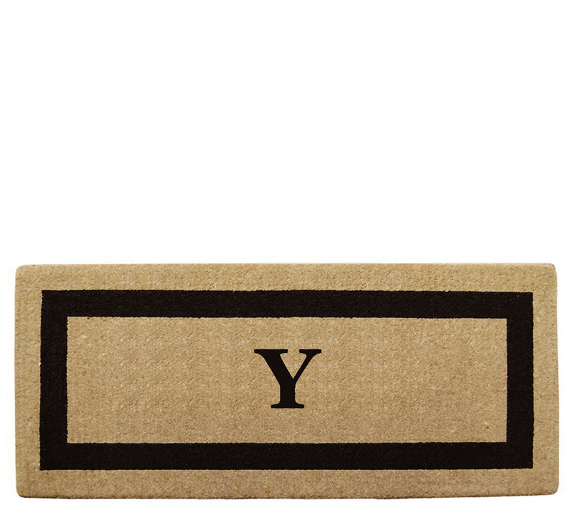 Nedia Home Monogrammed Heavy-Duty 24" x 57" Coir Doormat — View 51