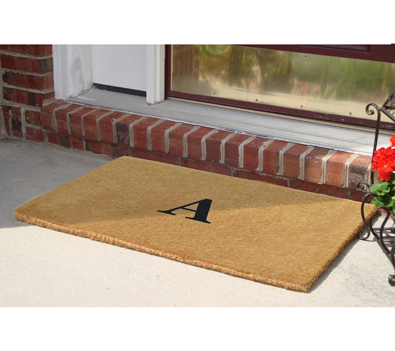 Nedia Home Monogrammed 22" x 36" Heavy-Duty Coir Doormat — View 55