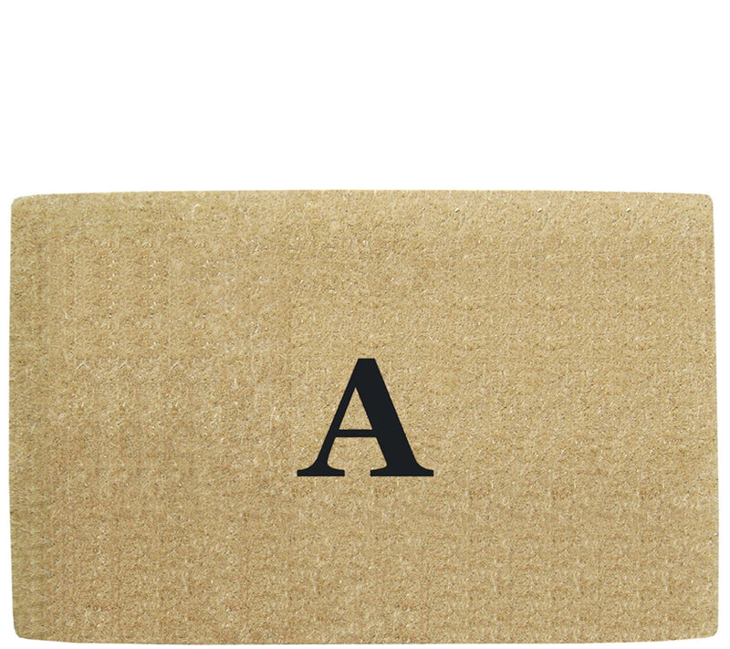 Nedia Home Monogrammed 22" x 36" Heavy-Duty Coir Doormat — View 3