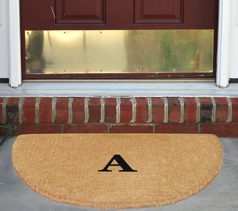 Nedia Home Monogrammed 22" x 36" Half-Round Heavy-Duty Doormat — View 39