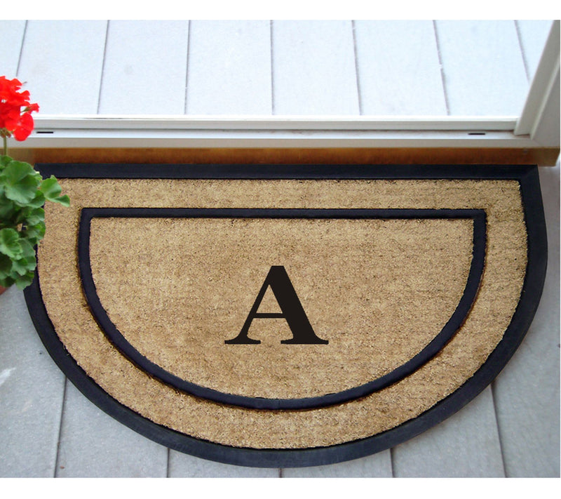 Nedia Home Monogrammed 24" x 36" Half-Round Doormat — View 55
