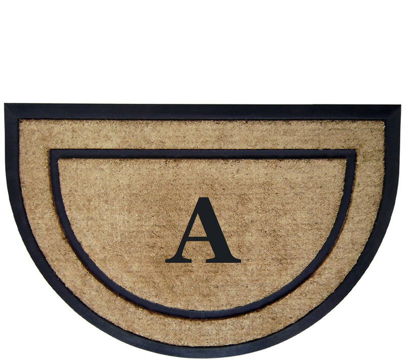 Nedia Home Monogrammed 24" x 36" Half-Round Doormat — View 3