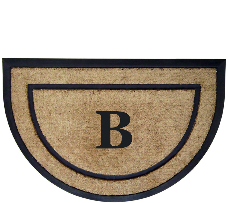 Nedia Home Monogrammed 24" x 36" Half-Round Doormat — View 5