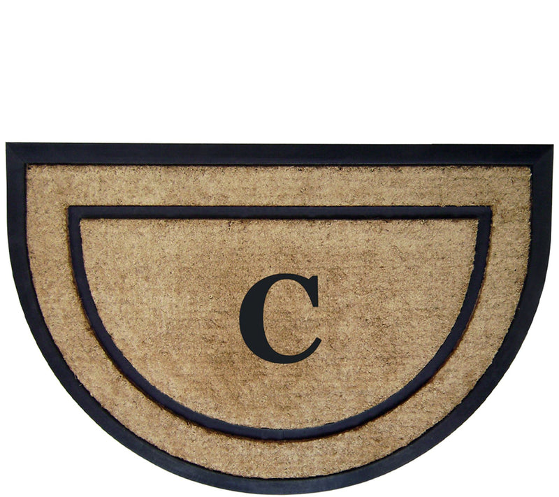 Nedia Home Monogrammed 24" x 36" Half-Round Doormat — View 7