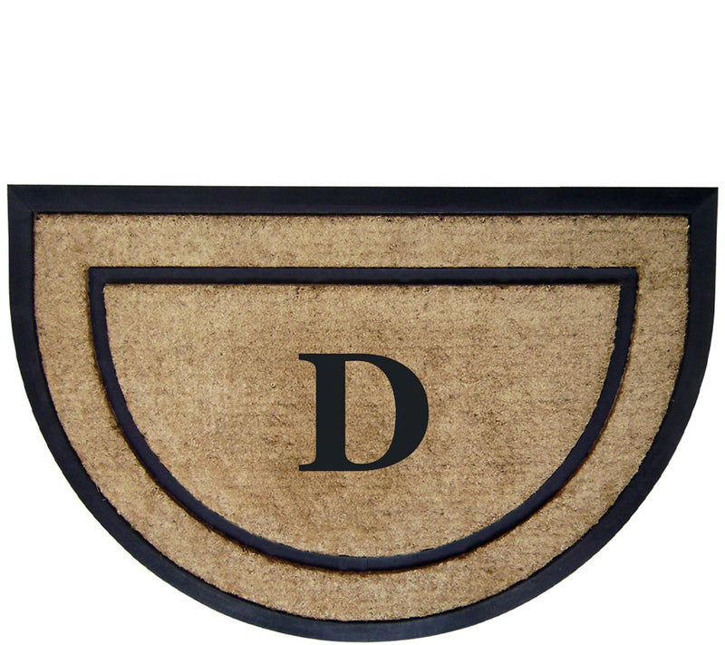 Nedia Home Monogrammed 24" x 36" Half-Round Doormat — View 9