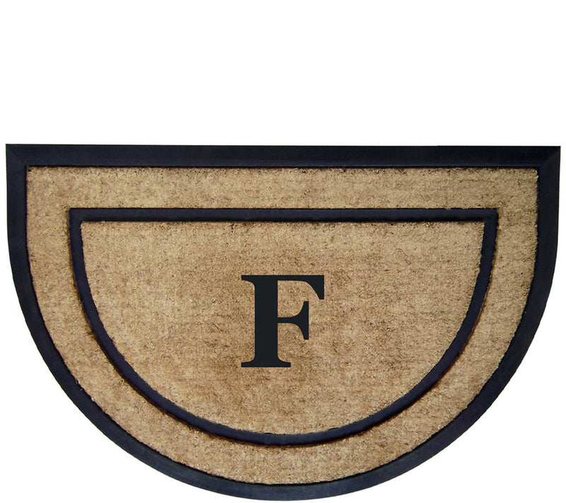 Nedia Home Monogrammed 24" x 36" Half-Round Doormat — View 13