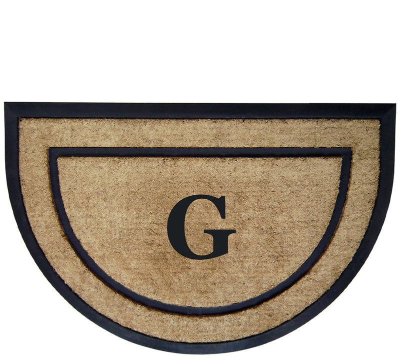 Nedia Home Monogrammed 24" x 36" Half-Round Doormat — View 15