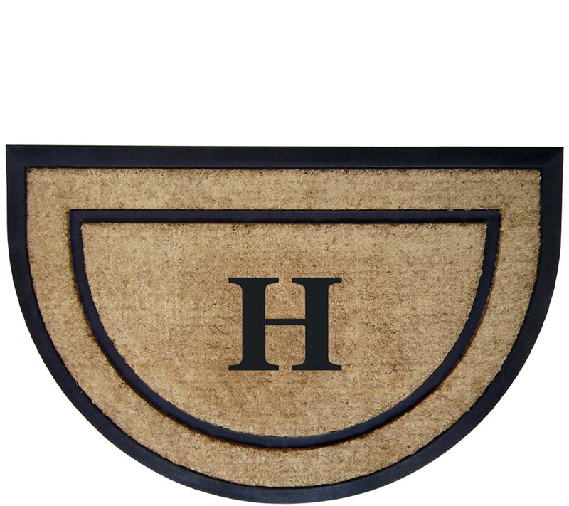 Nedia Home Monogrammed 24" x 36" Half-Round Doormat — View 17