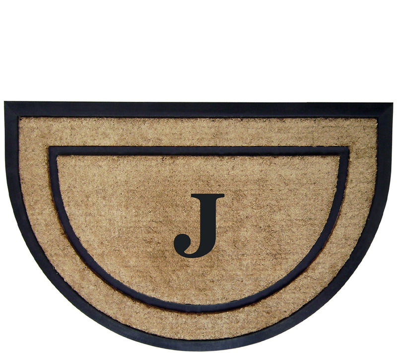 Nedia Home Monogrammed 24" x 36" Half-Round Doormat — View 21