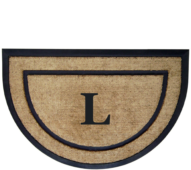 Nedia Home Monogrammed 24" x 36" Half-Round Doormat — View 25