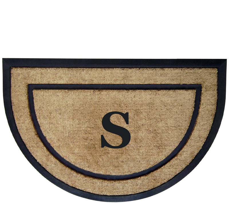 Nedia Home Monogrammed 24" x 36" Half-Round Doormat — View 39