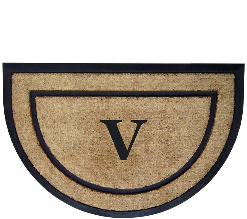 Nedia Home Monogrammed 24" x 36" Half-Round Doormat — View 45
