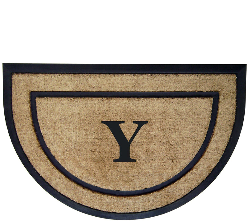 Nedia Home Monogrammed 24" x 36" Half-Round Doormat — View 51