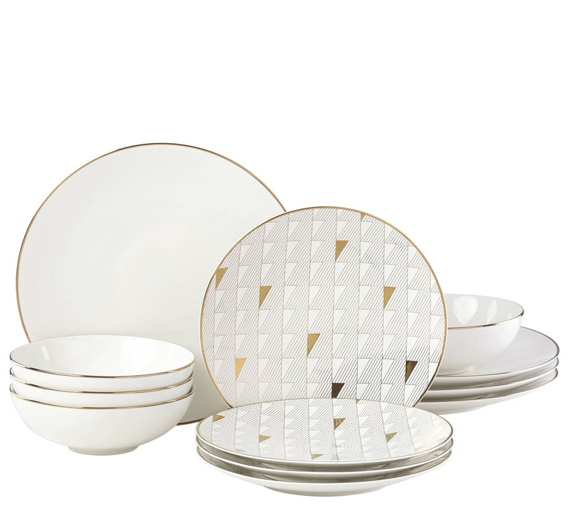 Lenox Trianna 12-Piece Dinnerware Set - White — Main view