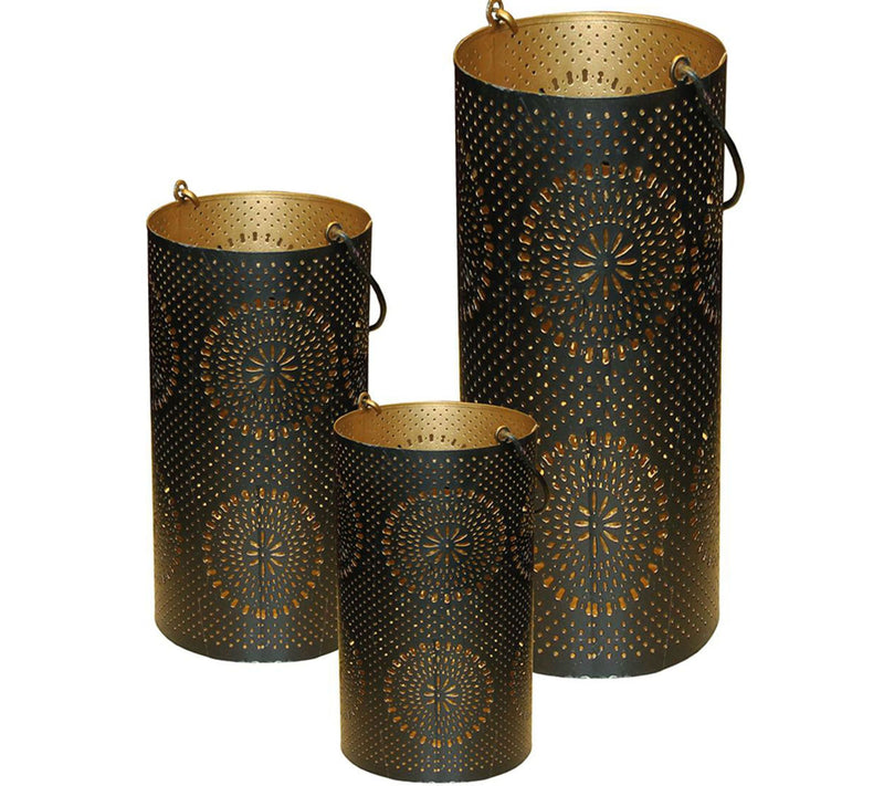Northlight Floral Cutout Pillar Candle LanternsSet — Main view