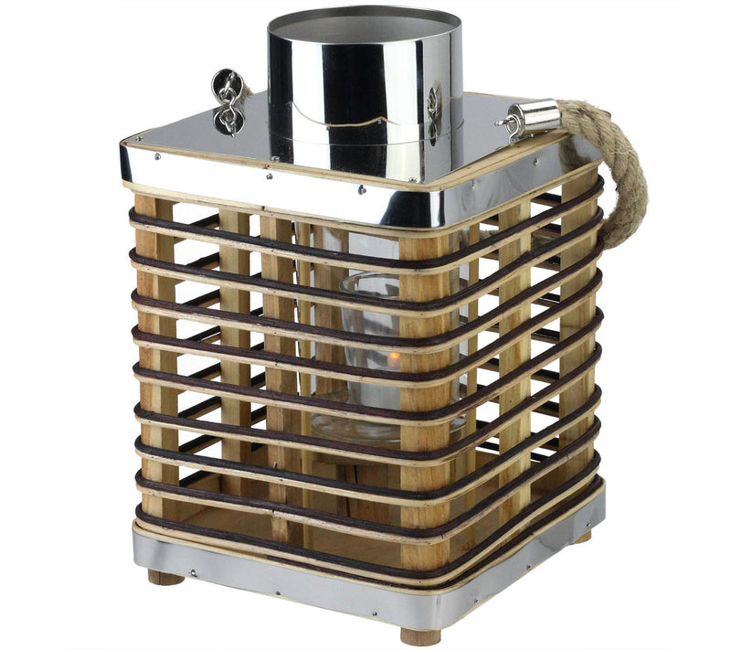 Northlight Rustic Chic Rectangular Rattan Lantern — Main view