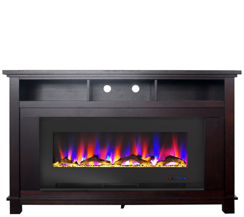 Cambridge San Jose Fireplace TV Stand w/ Log Display — View 12