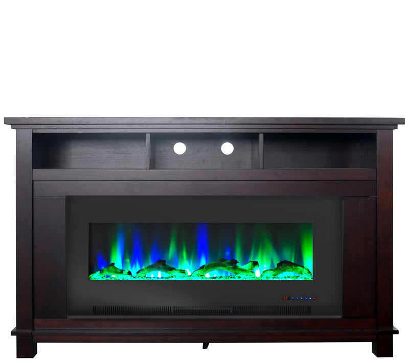 Cambridge San Jose Fireplace TV Stand w/ Log Display — View 14