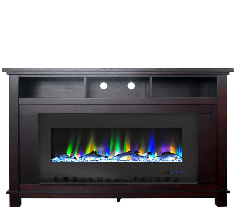 Cambridge San Jose Fireplace TV Stand w/ Log Display — View 13