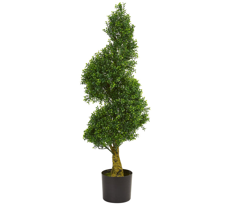 4' Spiral Boxwood Artificial Tree by Nearly Natural — Main view