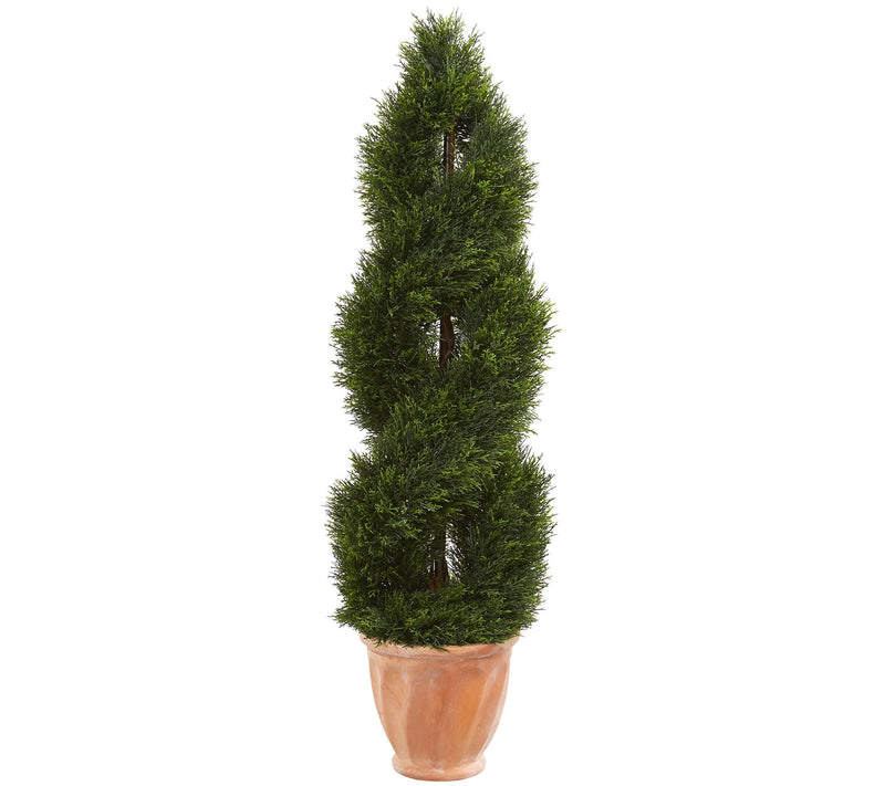 4.5' Double Pond Cypress Topiary by Nearly Natural — Main view