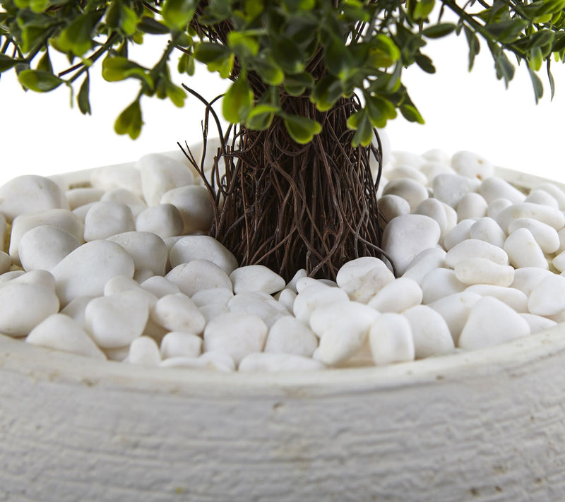 41" Boxwood Topiary with Planter by Nearly Natural — View 3