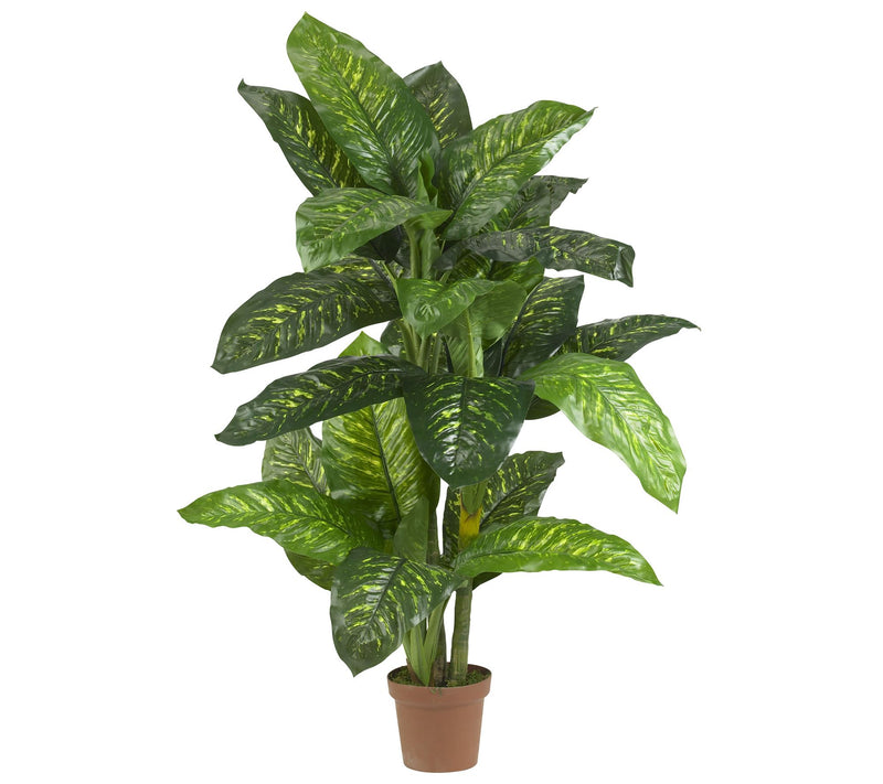 5' Dieffenbachia Silk Plant by Nearly Natural — Main view