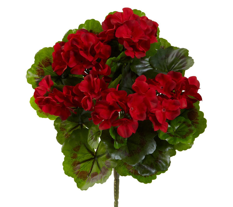 Geranium Artificial Bush Set of 4 by Nearly Natural — View 5