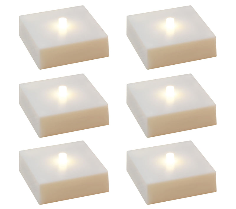 LumaBase Set of 6 Battery Operated LED Lights w  ith Timer — Main view