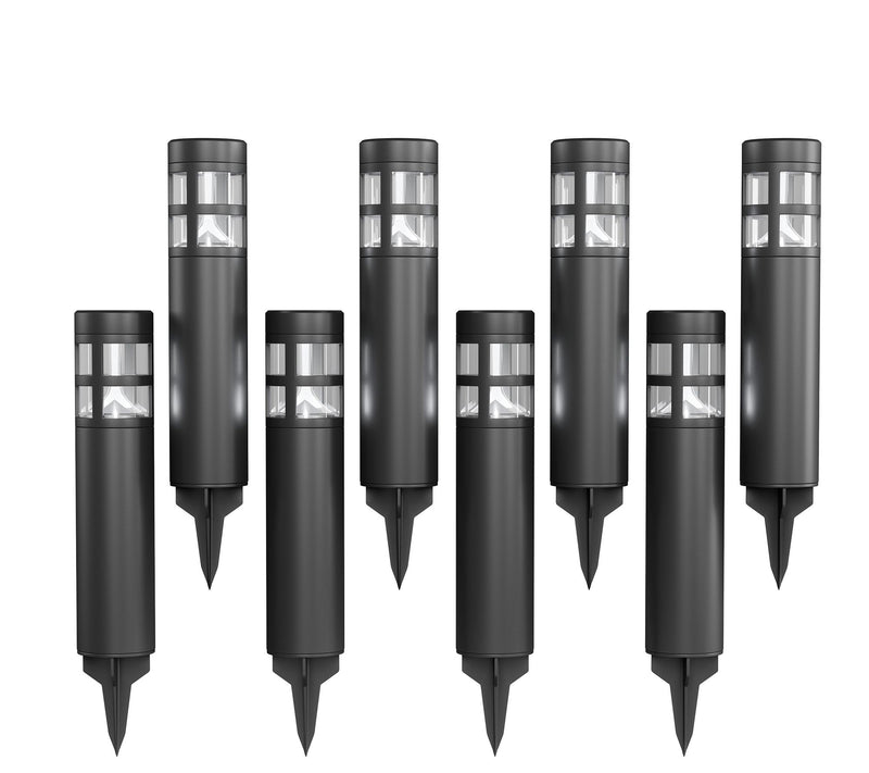 Pure Garden Set of (8) 15.4" Solar Path BollardLights Outdoor — Main view