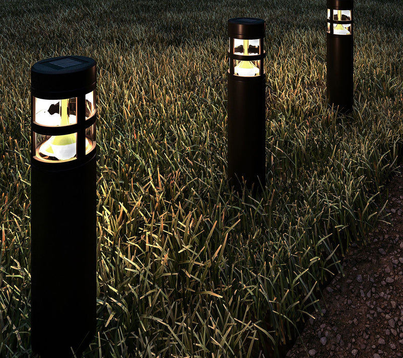 Pure Garden Set of (8) 15.4" Solar Path BollardLights Outdoor — View 4