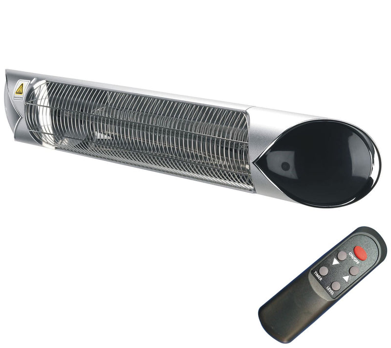 Hanover 35.4" Carbon Infrared Heat Lamp with Remote, Silver — View 2