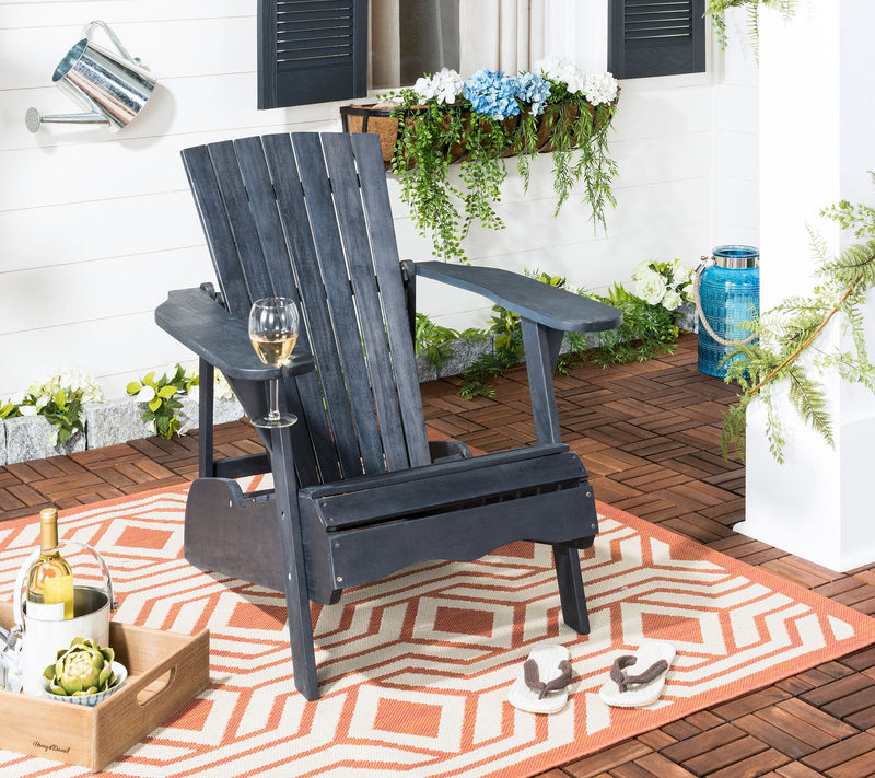 Safavieh Vista Wine Glass Holder Adirondack Chair — View 4