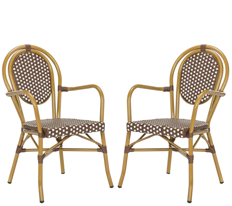 Safavieh Rosen French Bistro Stacking Arm Chair, Set of 2 — Main view