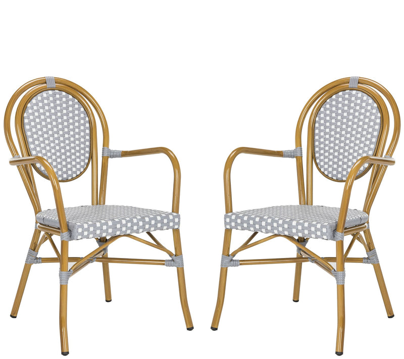 Safavieh Rosen French Bistro Stacking Arm Chair, Set of 2 — View 5