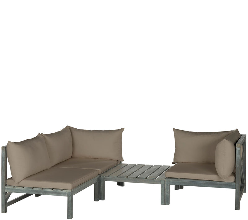 Safavieh Lynwood Modular Outdoor Sectional withCoffee Table — View 9