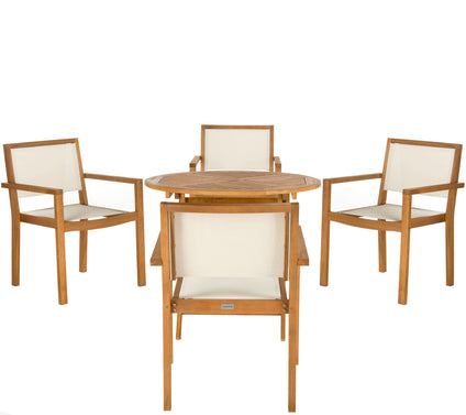 Safavieh Chante 35.4" Round Table 5-Piece Dining Set