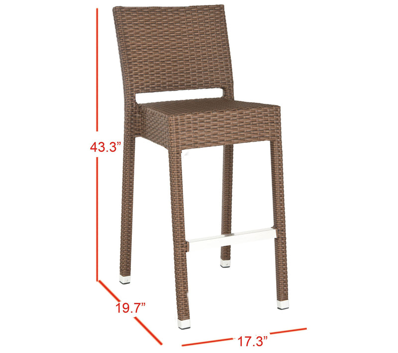 Safavieh Bethel Indoor-Outdoor Bar Stool — View 10