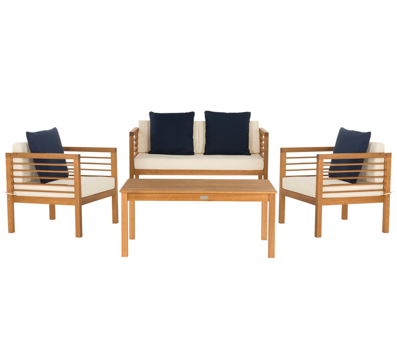 Safavieh Alda 4-Piece Outdoor Set with Accent Pillows — View 9