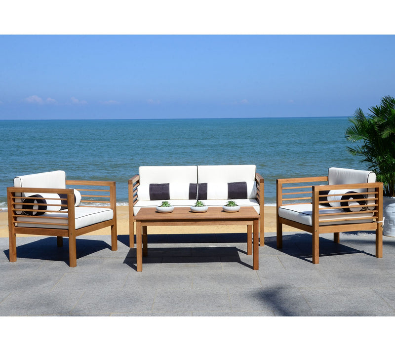 Safavieh Alda 4-Piece Outdoor Set with Accent Pillows — View 5